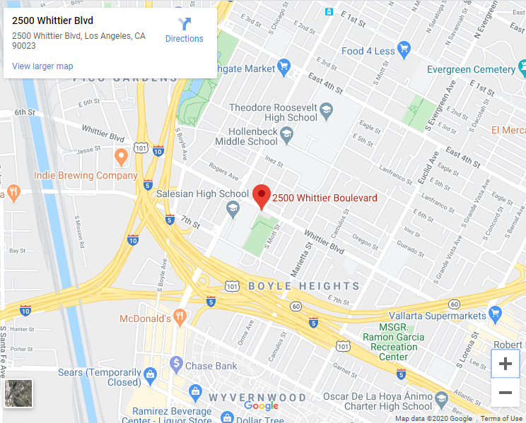 map of 2500 whittier blvd